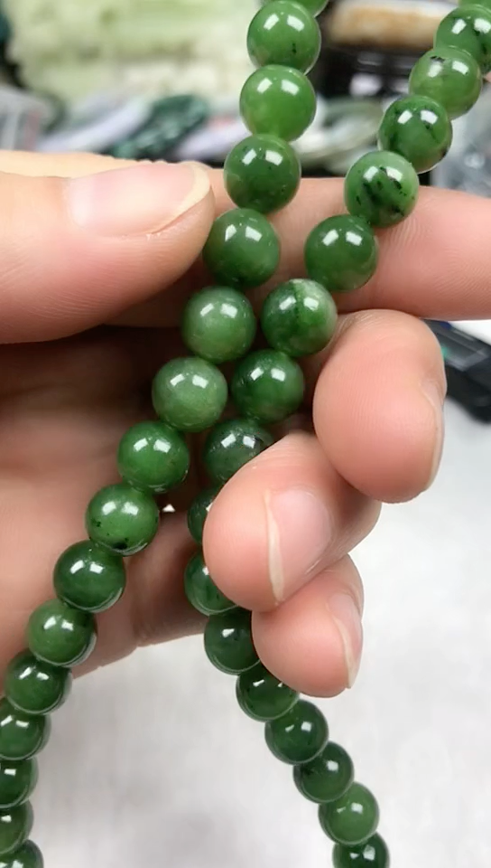 【闪购商品】和田玉（碧玉）手链未镶嵌妈妈链【10mm】
