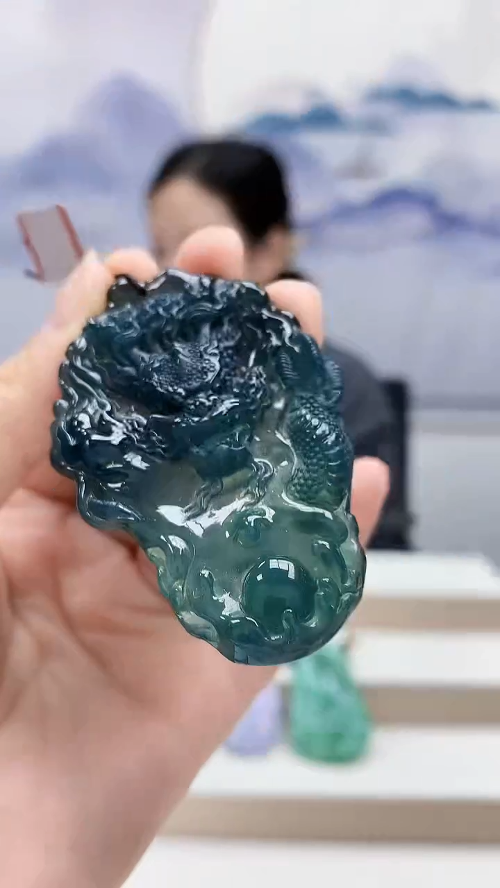 未镶嵌定制翡翠4852lr-毛货挂件56