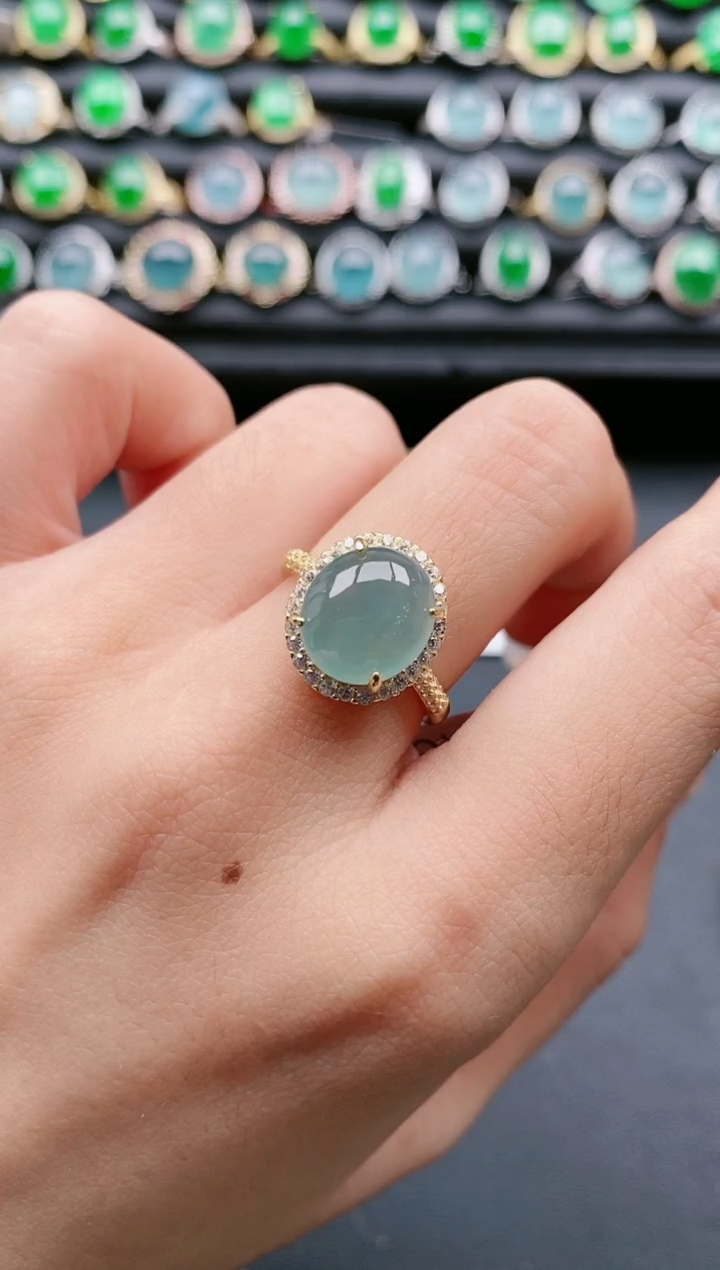 【闪购商品】翡翠戒指银S925镶嵌111111111