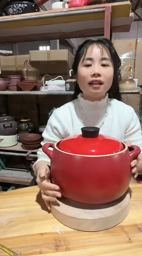 陶瑕疵5.0红锅带盖