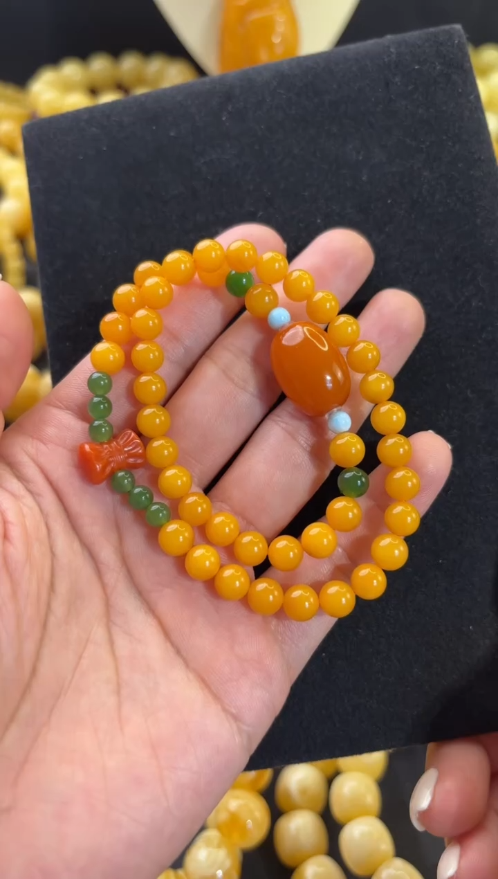 【闪购商品】蜜蜡手链未镶嵌双圈