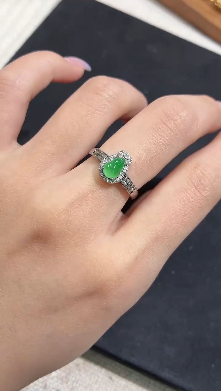 银S925镶嵌手链翡翠戒指