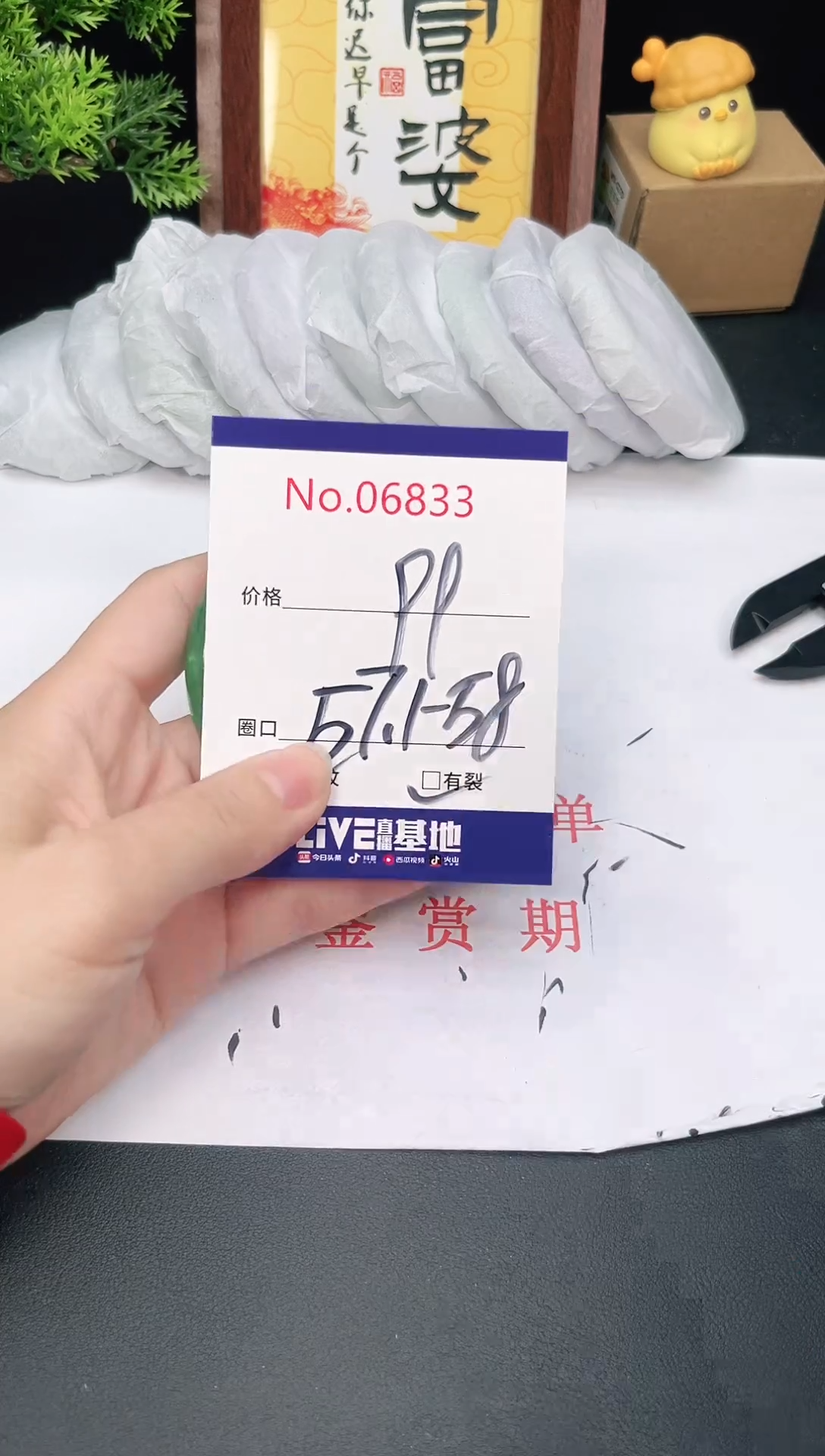 未镶嵌手镯翡翠6833