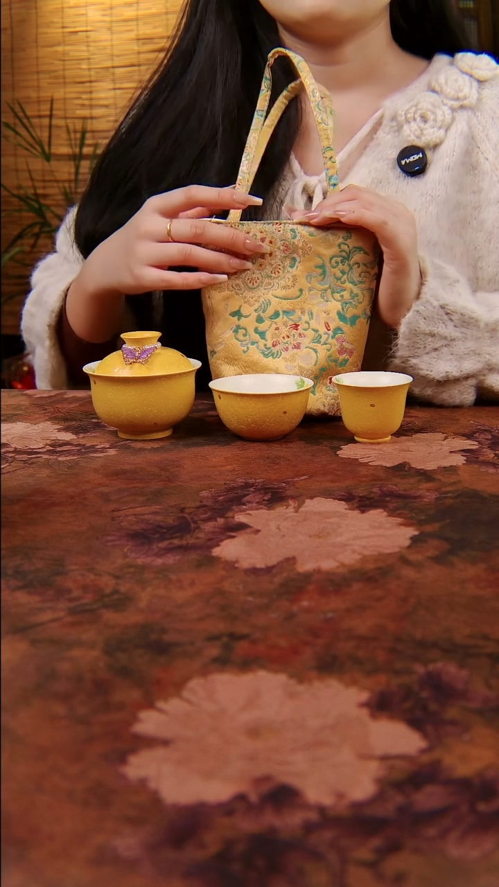 亘古文创茶具分享@五小杯+大杯+盖碗陪嫁包