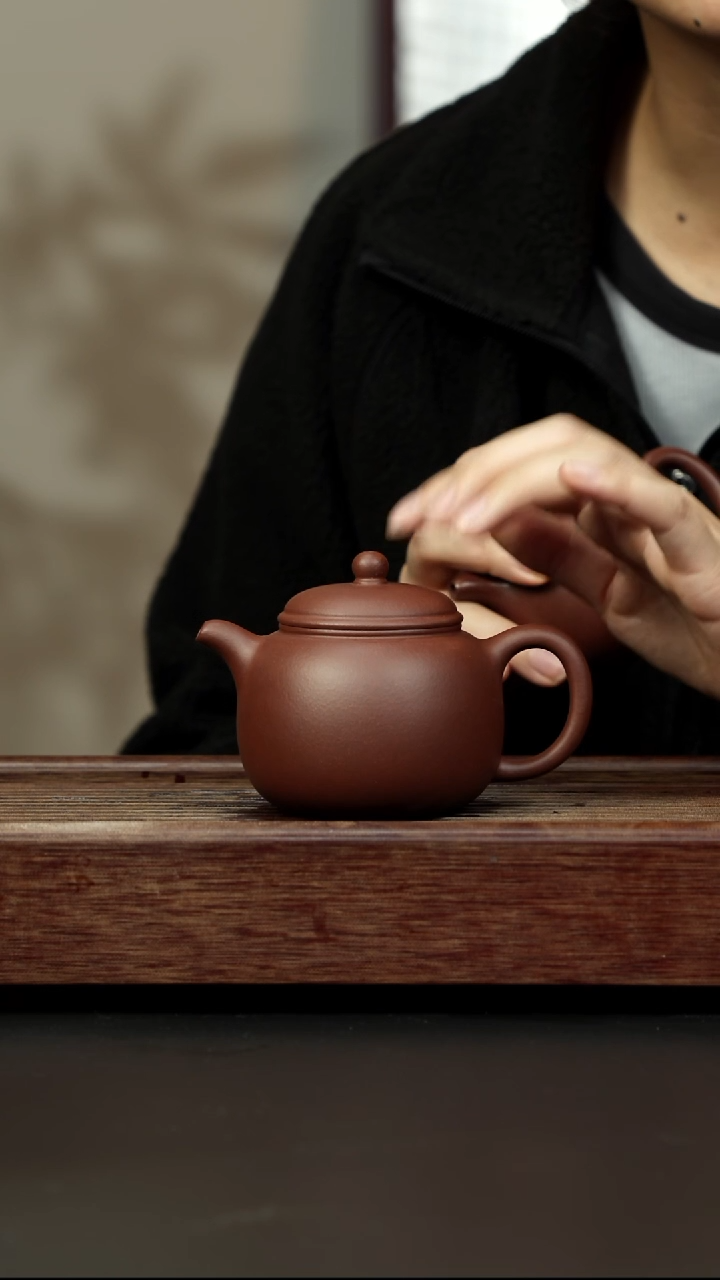 紫砂茶壶老紫泥 大匏樽 220cc左右