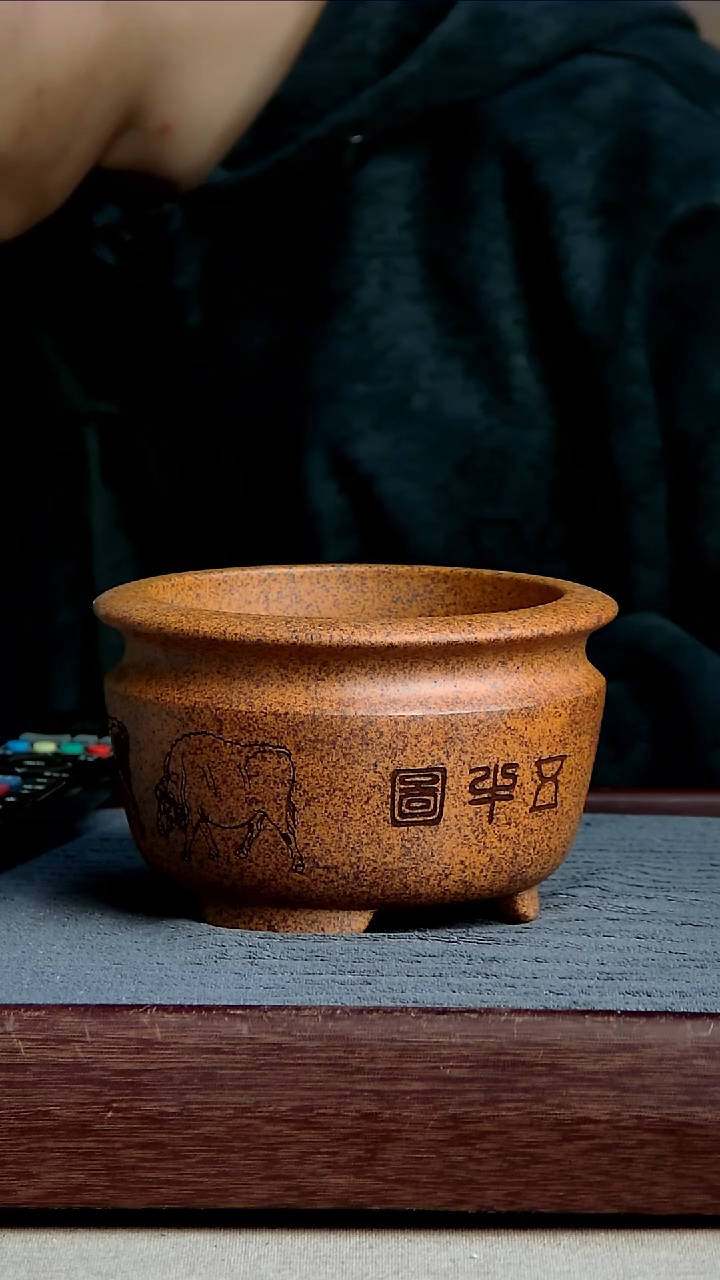 紫砂花盆12*8.5内径紫砂花盆