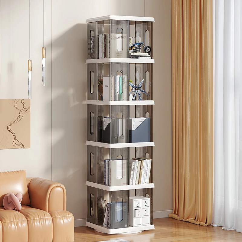 书柜书架靠墙一体落地展示柜旋转书架幼儿园书包柜书房客厅收纳架