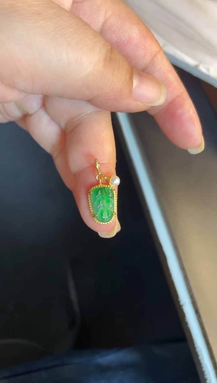 吊坠(不含链)银S925镶嵌翡翠1