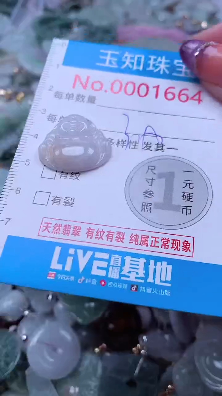 翡翠未镶嵌吊坠(不含链)1664