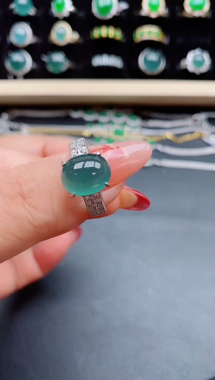 【闪购商品】翡翠戒指银S925镶嵌321321