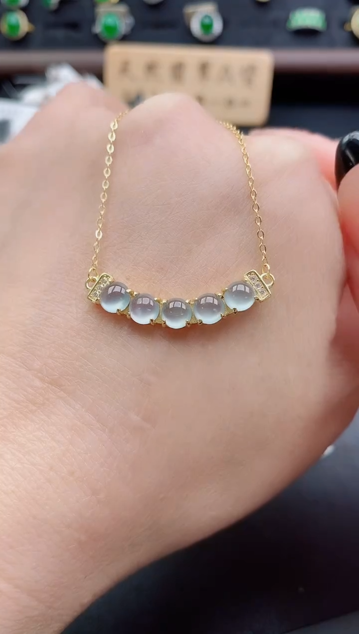 套链银S925镶嵌翡翠1