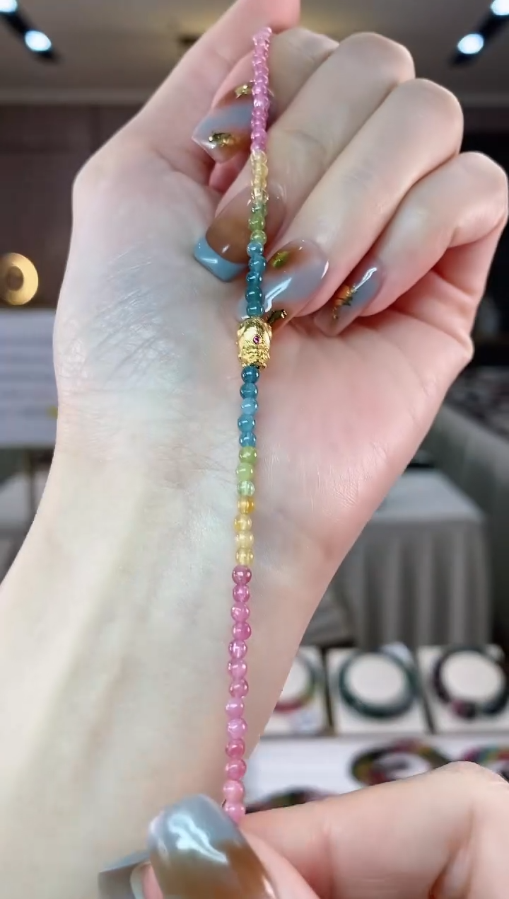 【闪购商品】碧玺单圈手链未镶嵌一物一证dan