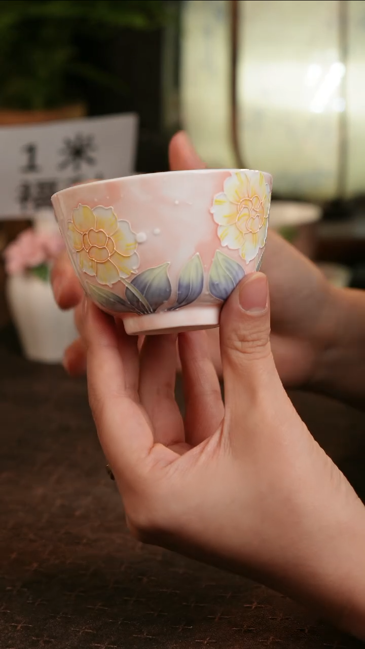 【闪购商品】616九寻景德镇手工手绘法华彩茶杯