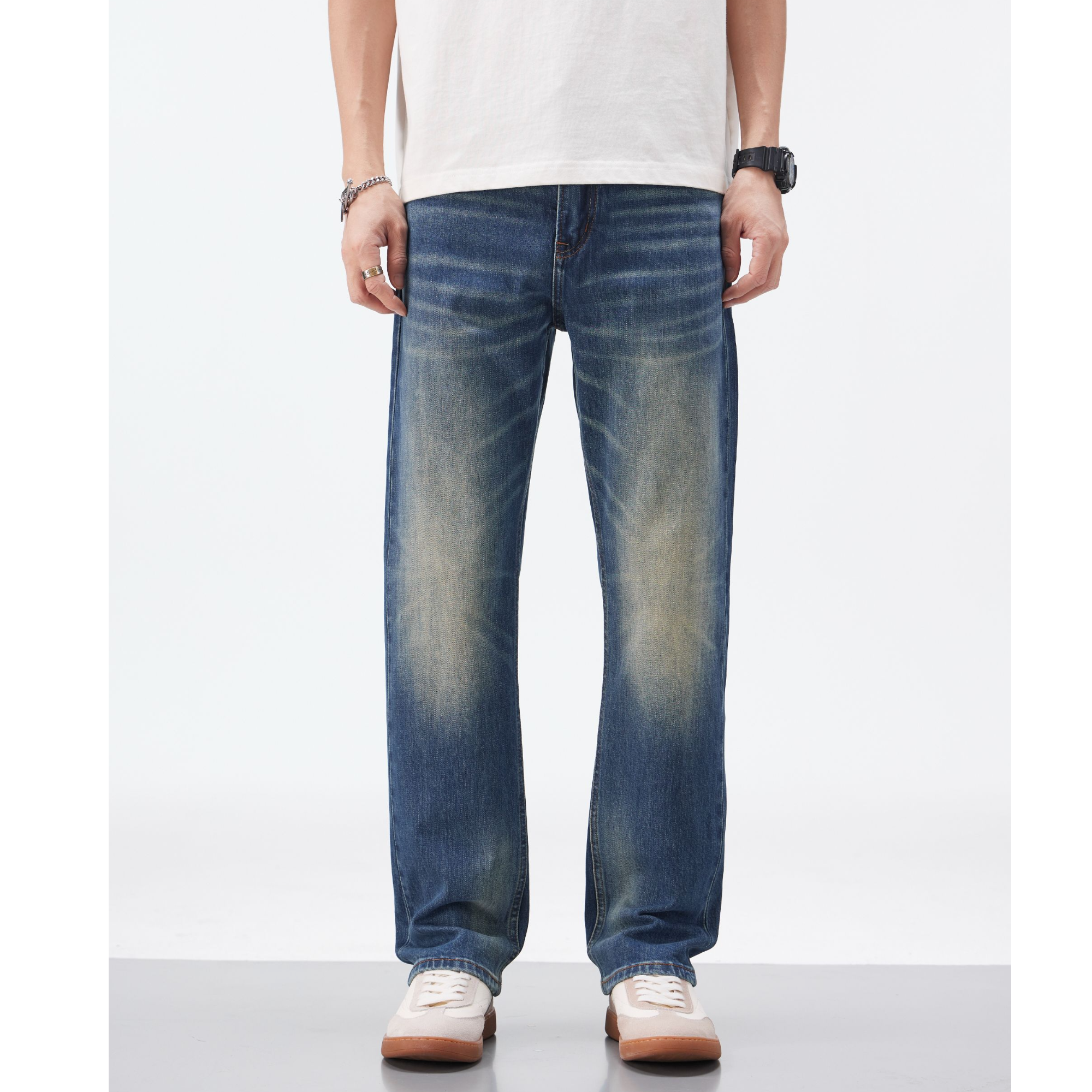 紫耀赤耳丹宁秋季牛仔裤美式宽松直筒薄款裤子511版型12.5盎司