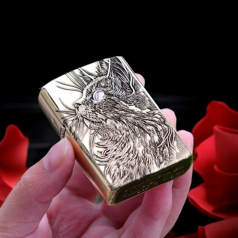 原铜仰望睡猫煤油机（配官方礼盒证书裸机）