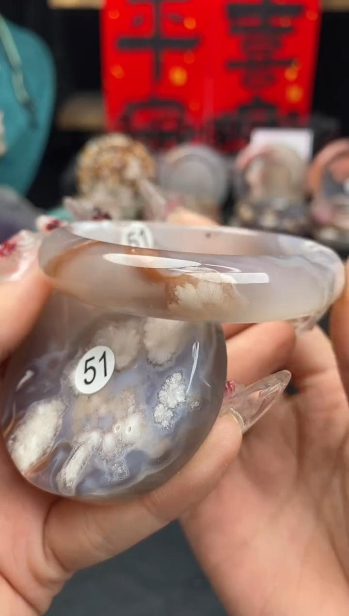 【闪购商品】石英质玉手镯（圆镯）未镶嵌55