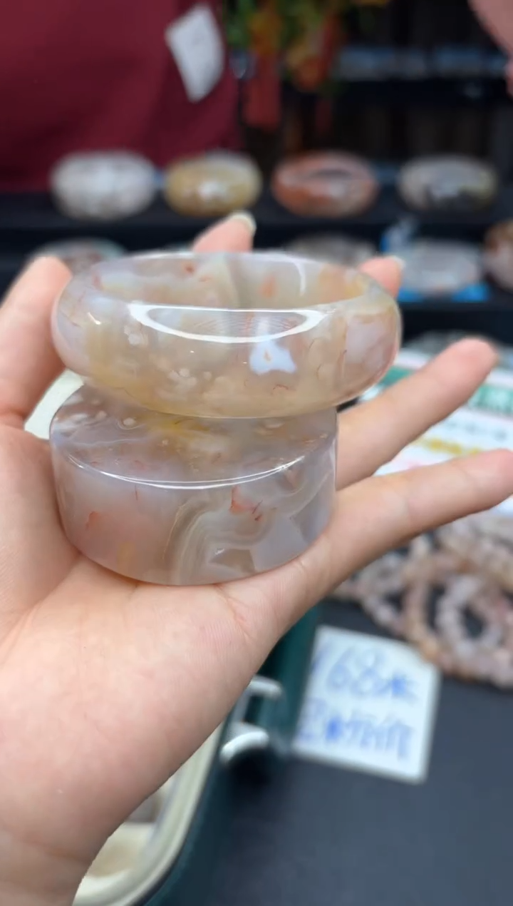 【闪购商品】石英质玉手镯未镶嵌205（57圈赠送镯心）