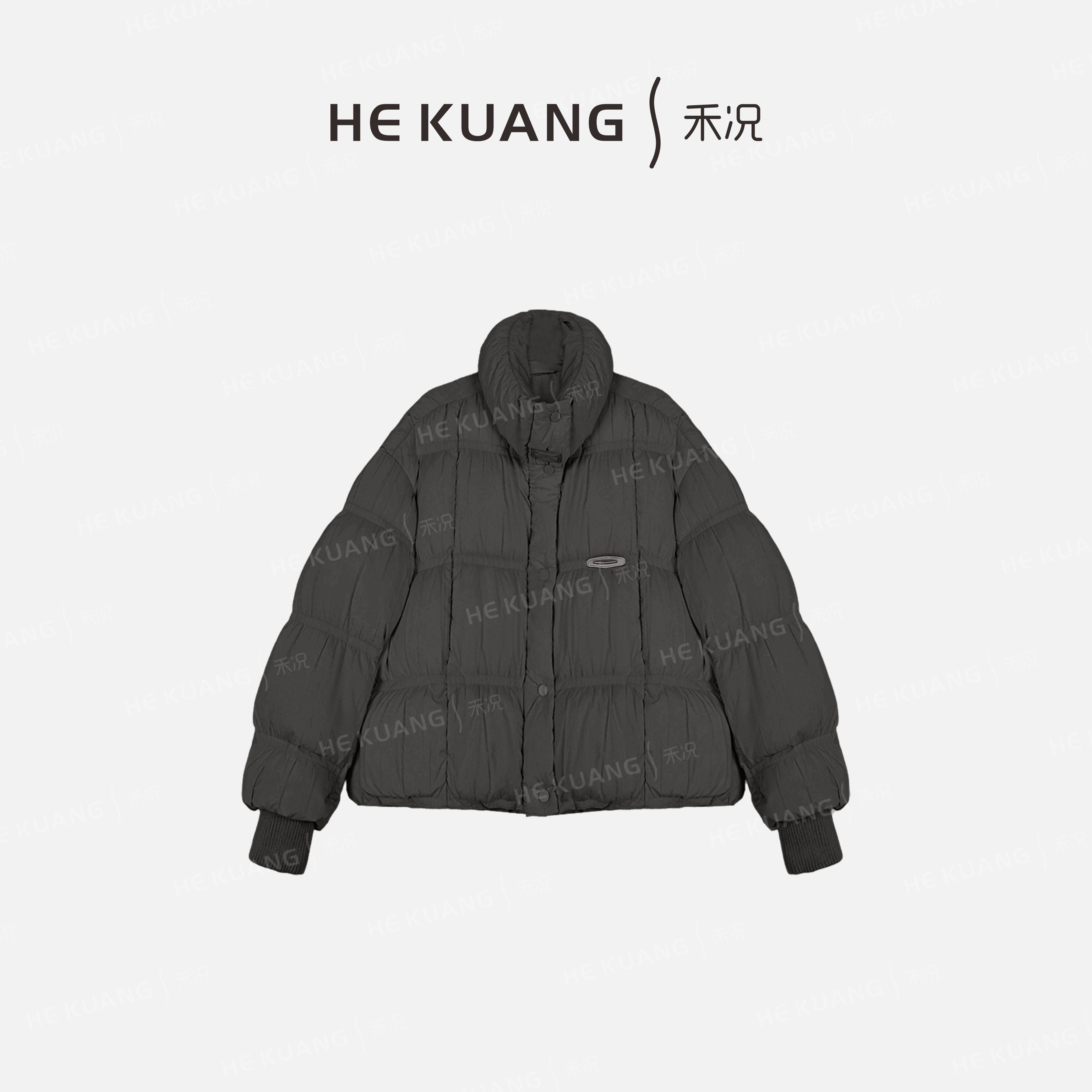 HEKUANG【雪凝岁华】 95白鸭绒色织工艺褶皱保暖羽绒服