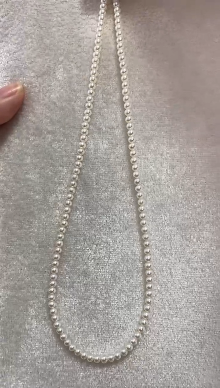 【闪购商品】淡水珍珠项链未镶嵌3-4mm