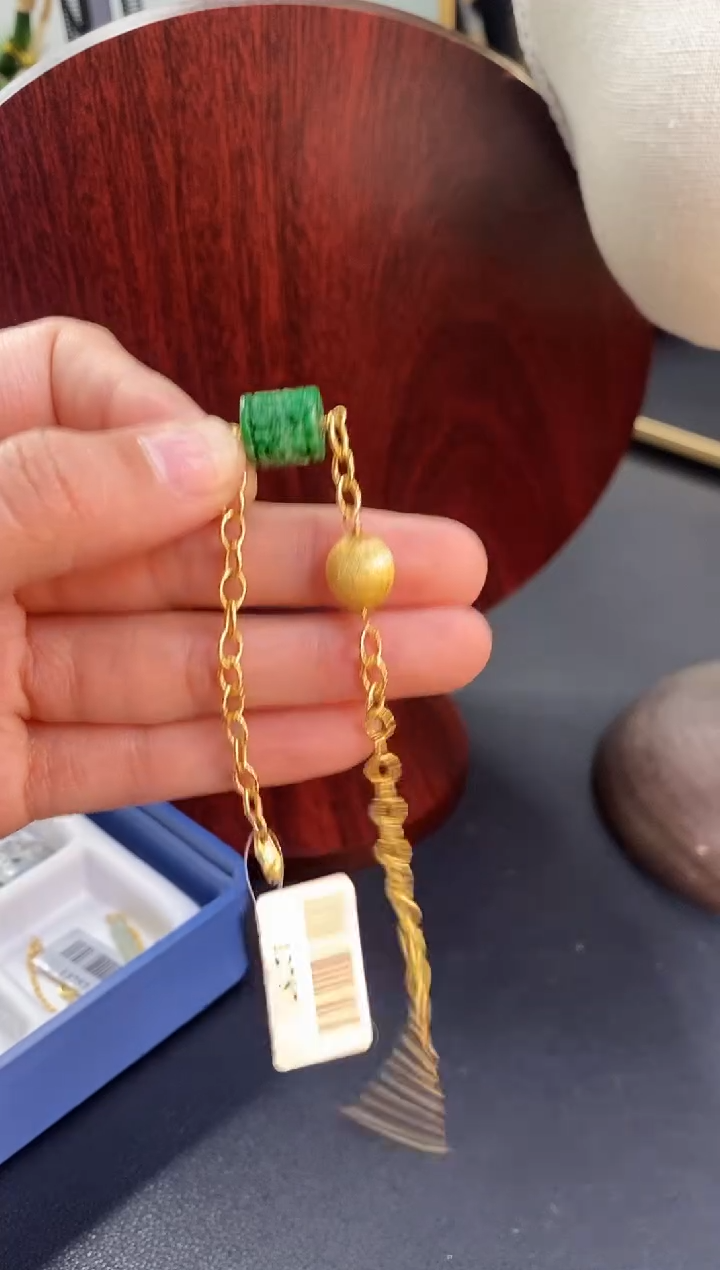 颈饰银S925镶嵌翡翠12787