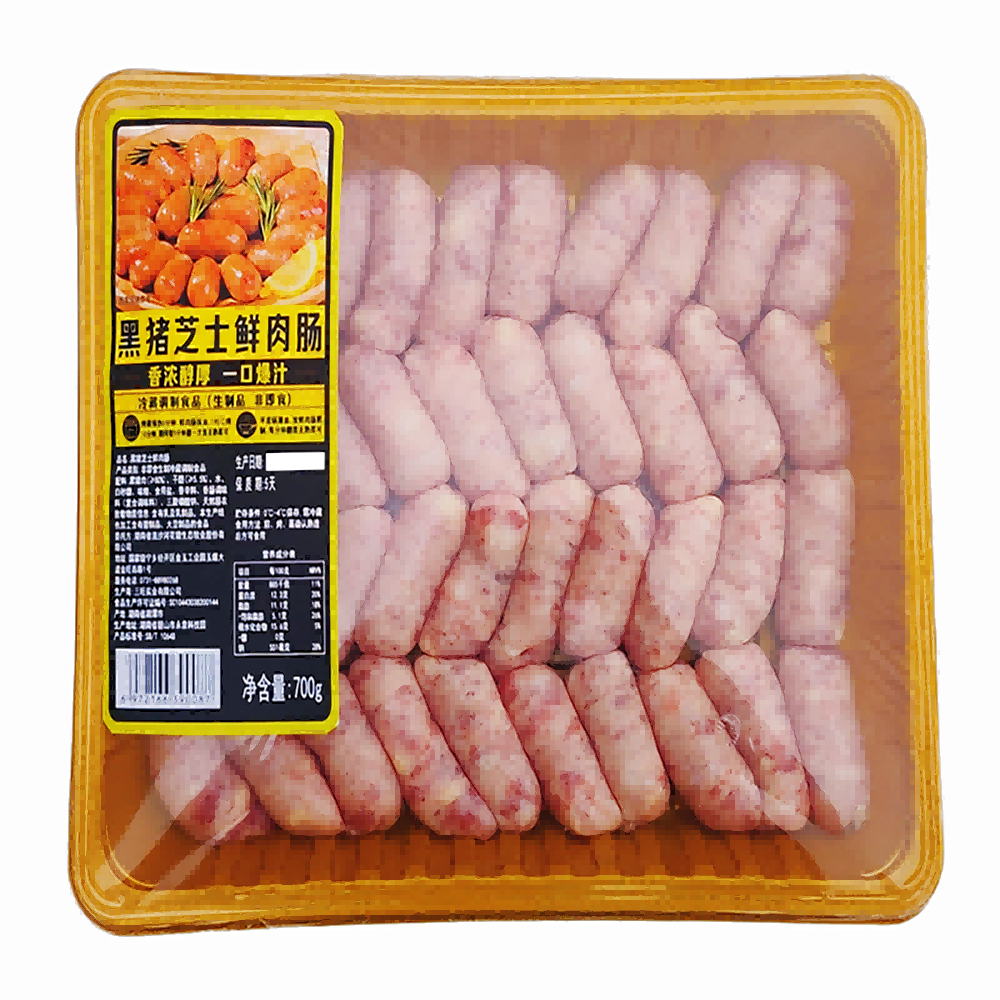 黑猪芝士鲜肉肠700g
