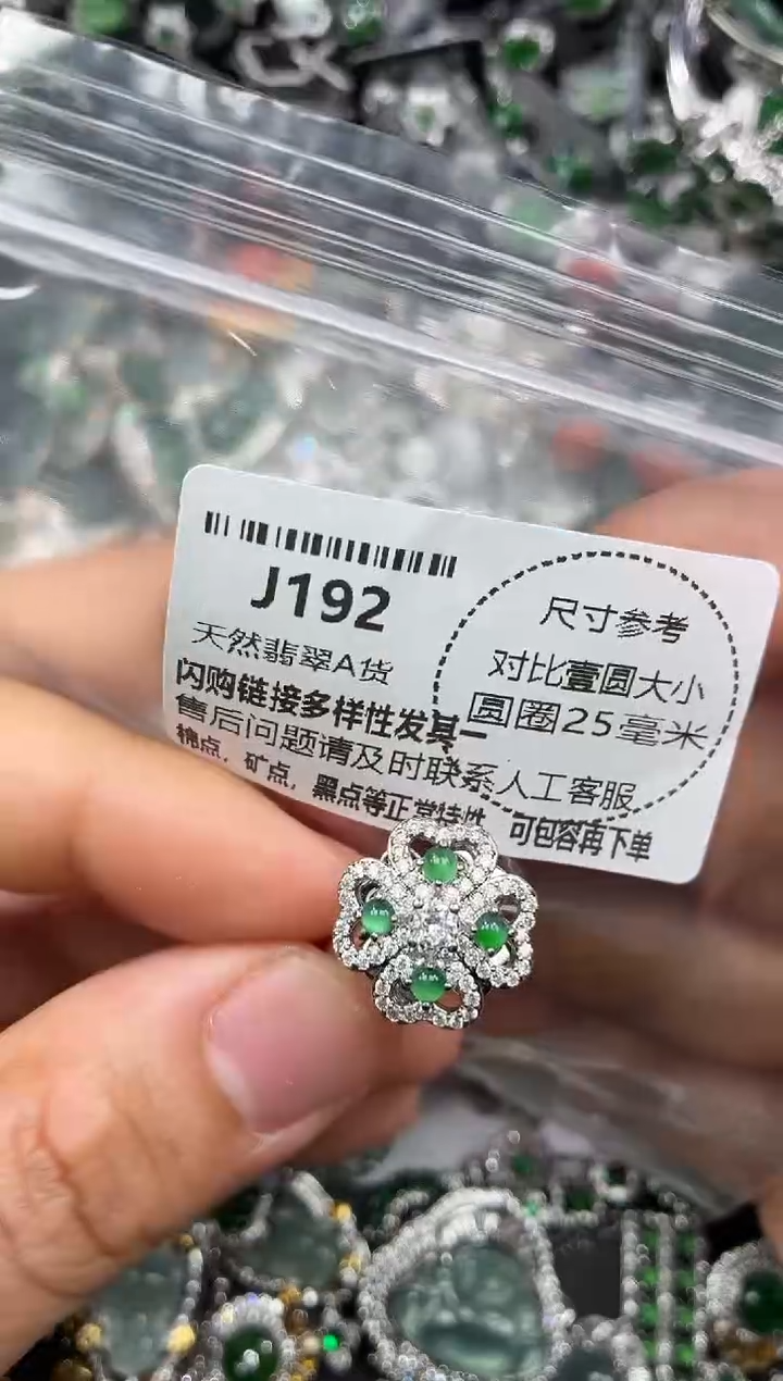 颈饰未镶嵌翡翠J192戒指
