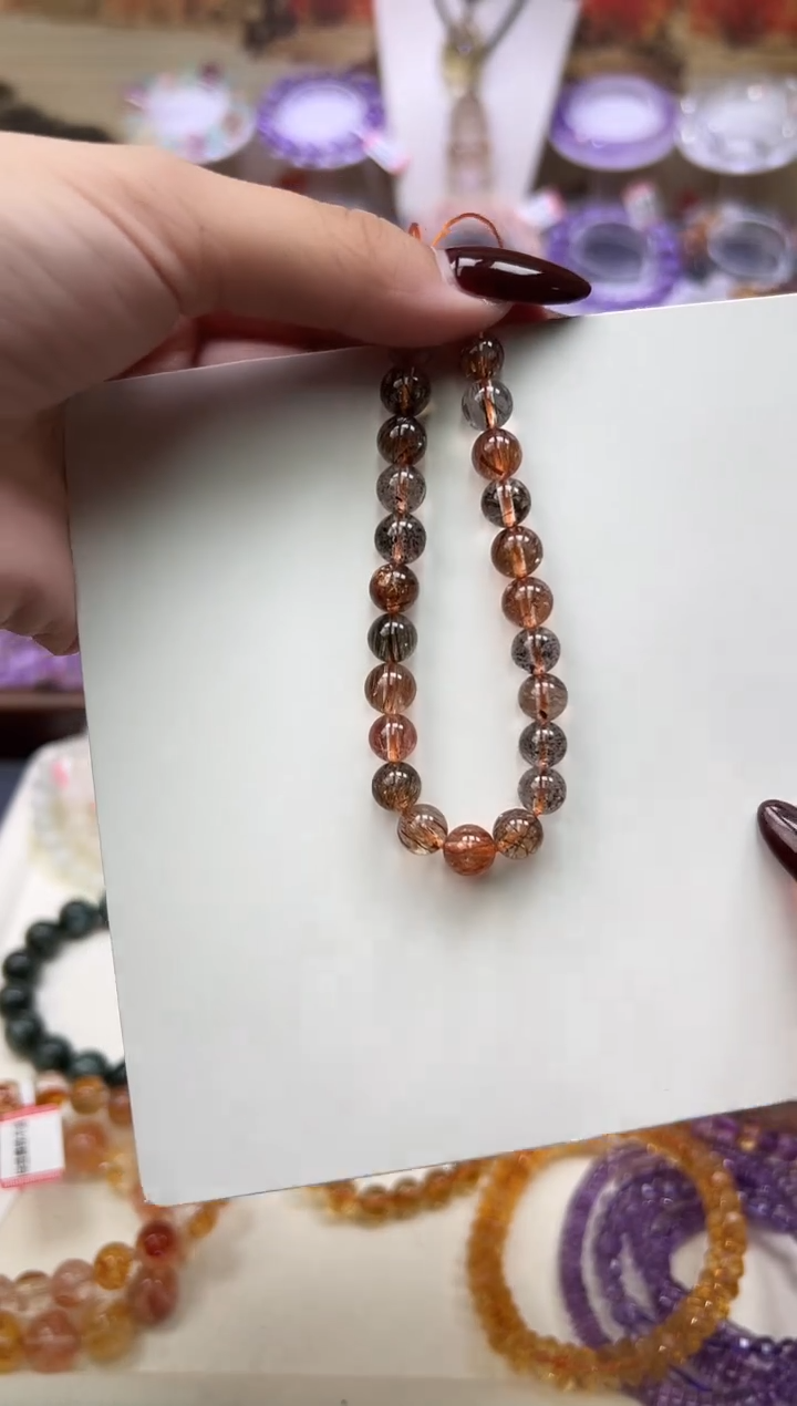 未镶嵌手串水晶黑金超