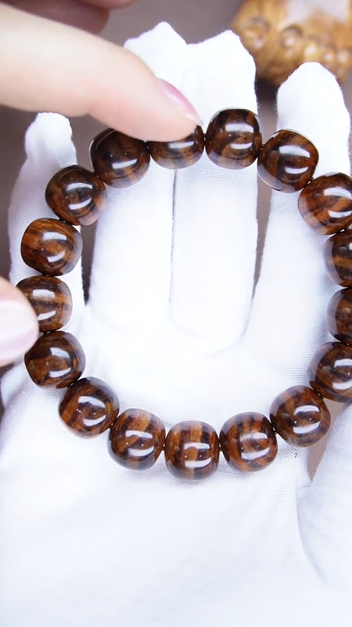 黄花梨/降香黄檀手串/手链13*14海黄手串G5多样性发一