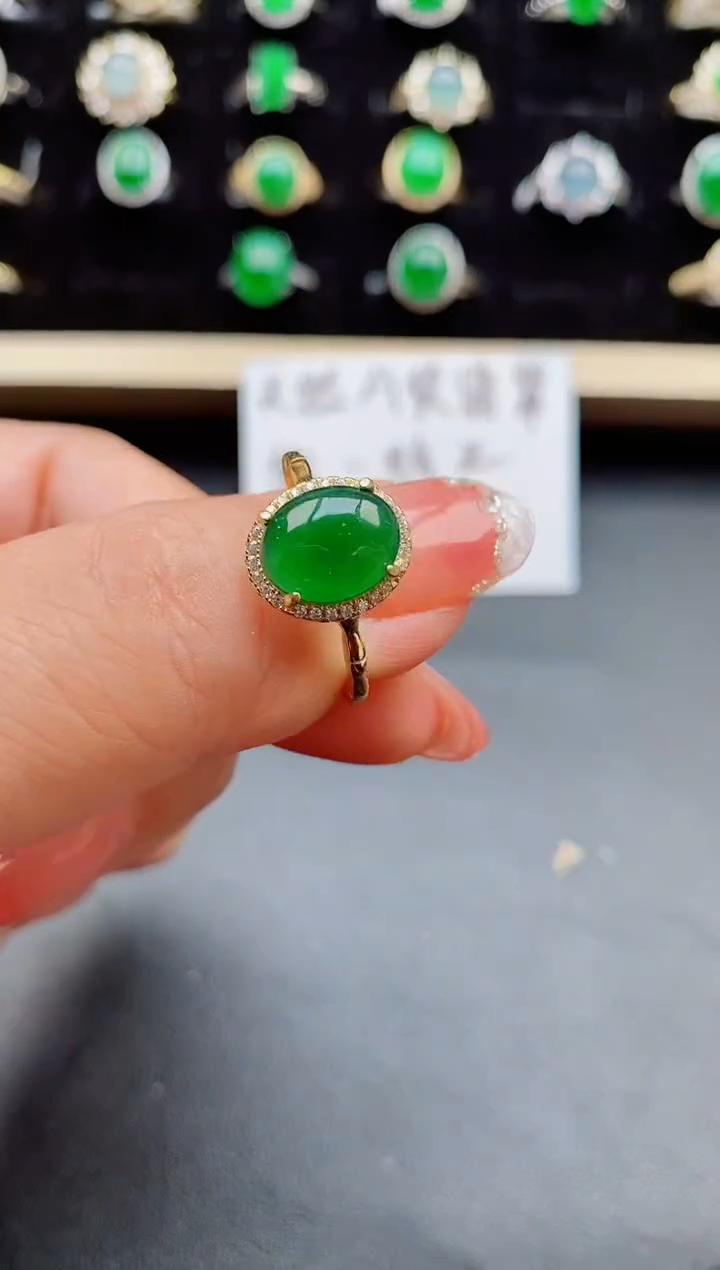 【闪购商品】翡翠戒指银S925镶嵌05800