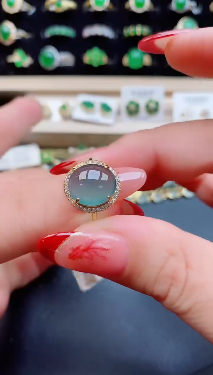 【闪购商品】翡翠戒指银S925镶嵌5080550