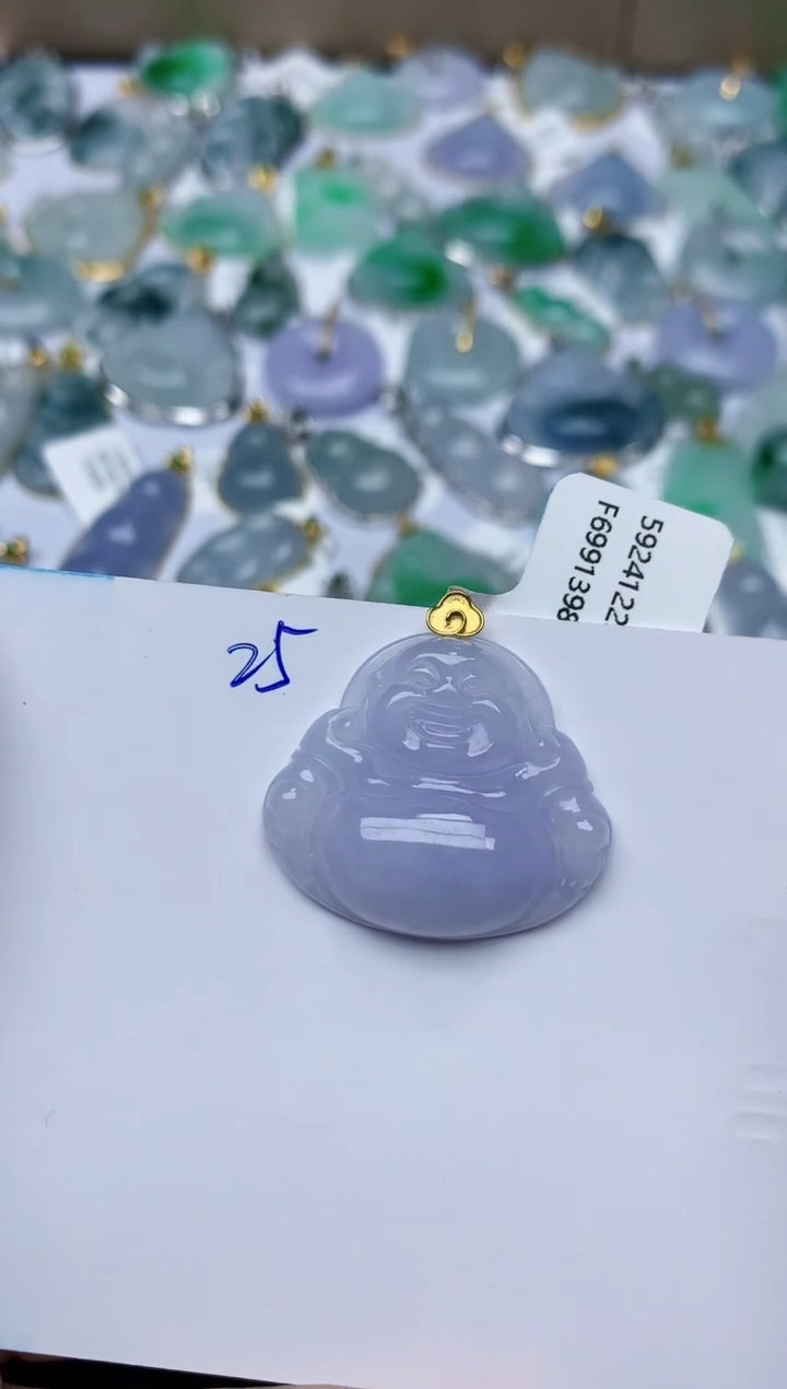 【闪购商品】翡翠颈饰18K金镶嵌天然翡翠A货  