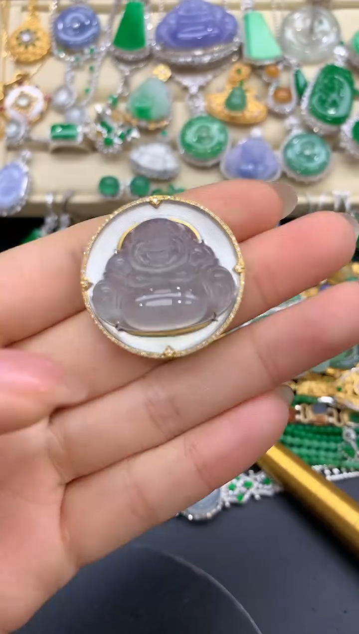 【闪购商品】翡翠颈饰18K金镶嵌459-中国好珍宝