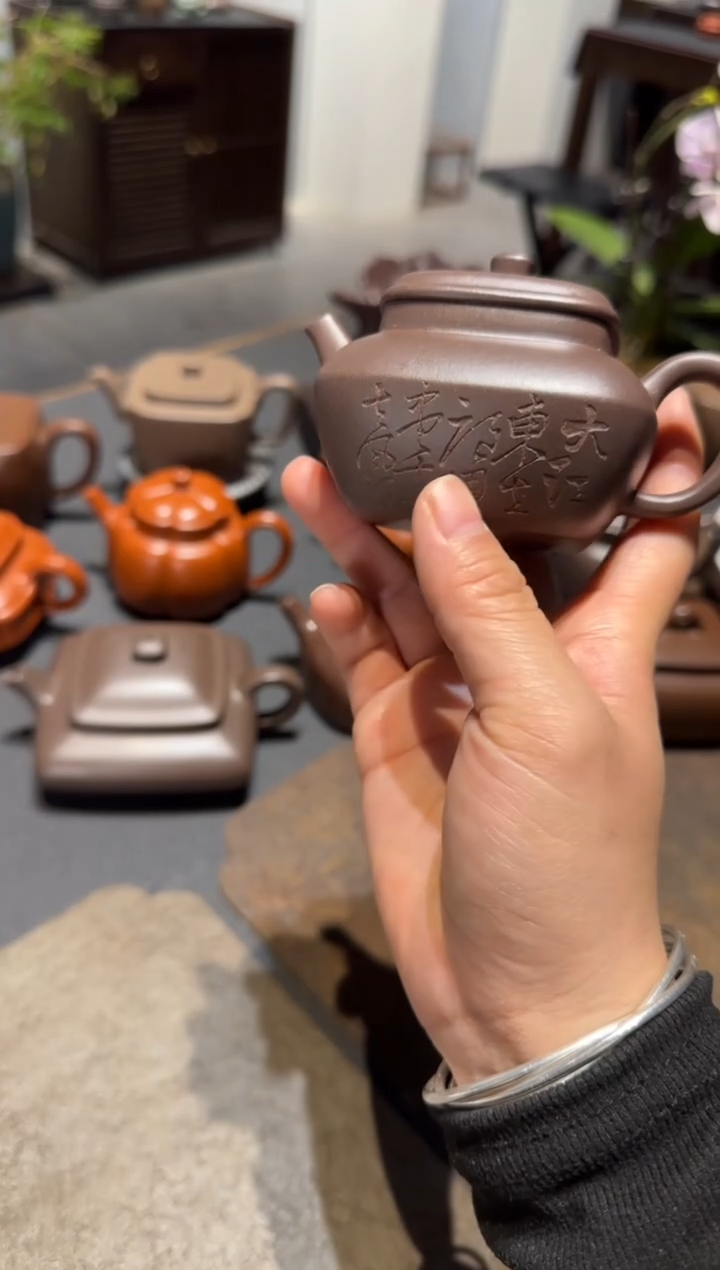 【闪购商品】紫砂茶壶天青合欢