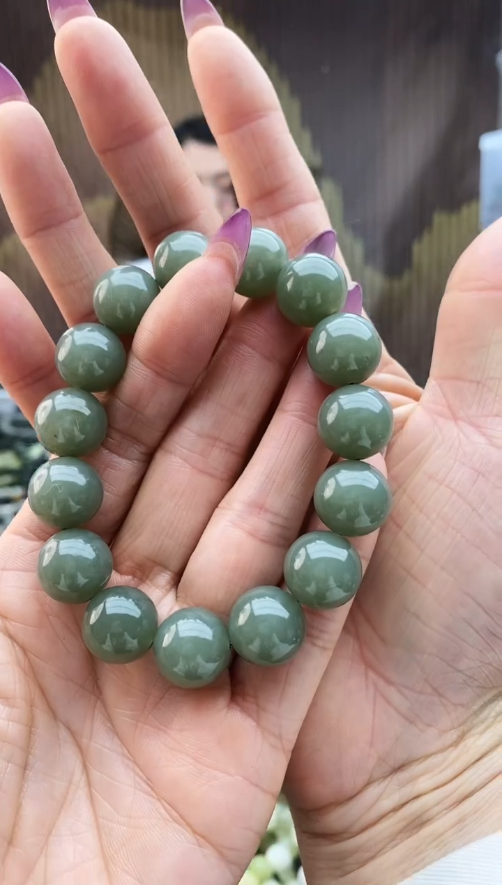 未镶嵌手串和田玉天空蓝14