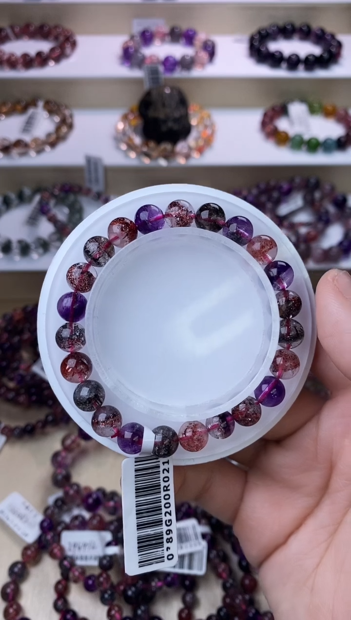 【闪购商品】水晶手串未镶嵌黑加仑超七单圈8m+