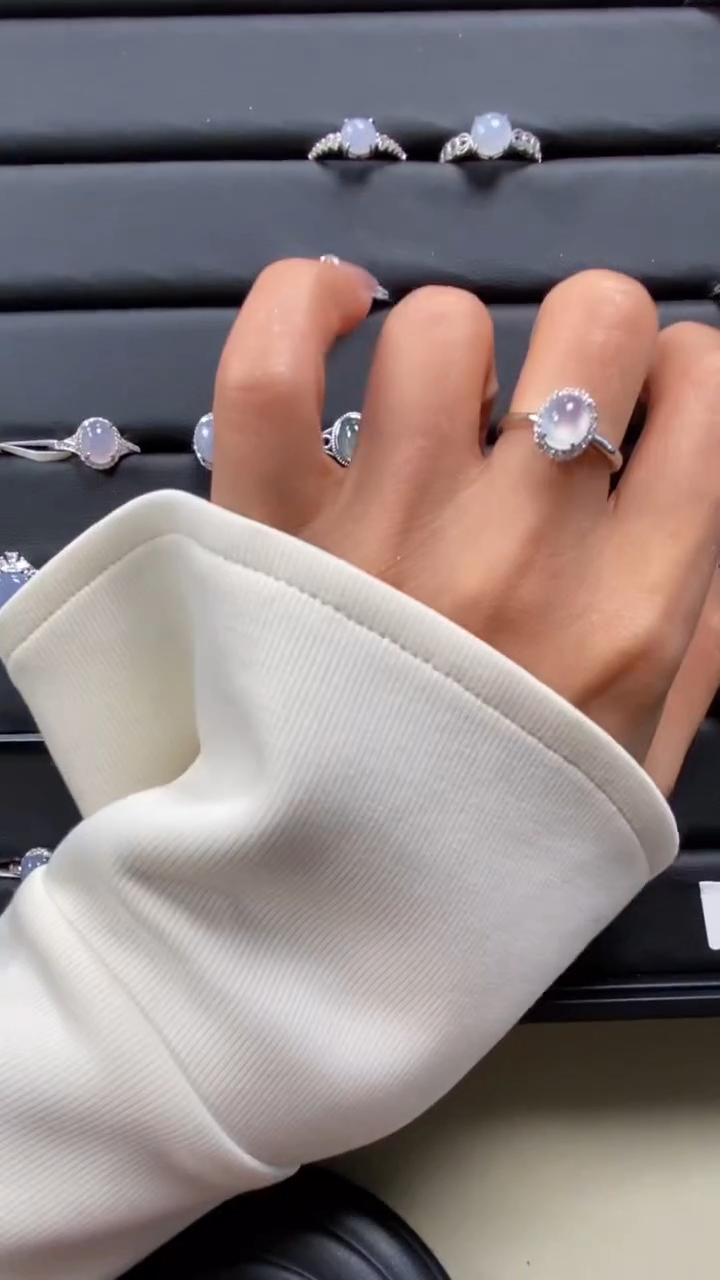 【闪购商品】翡翠戒指银S925镶嵌8246