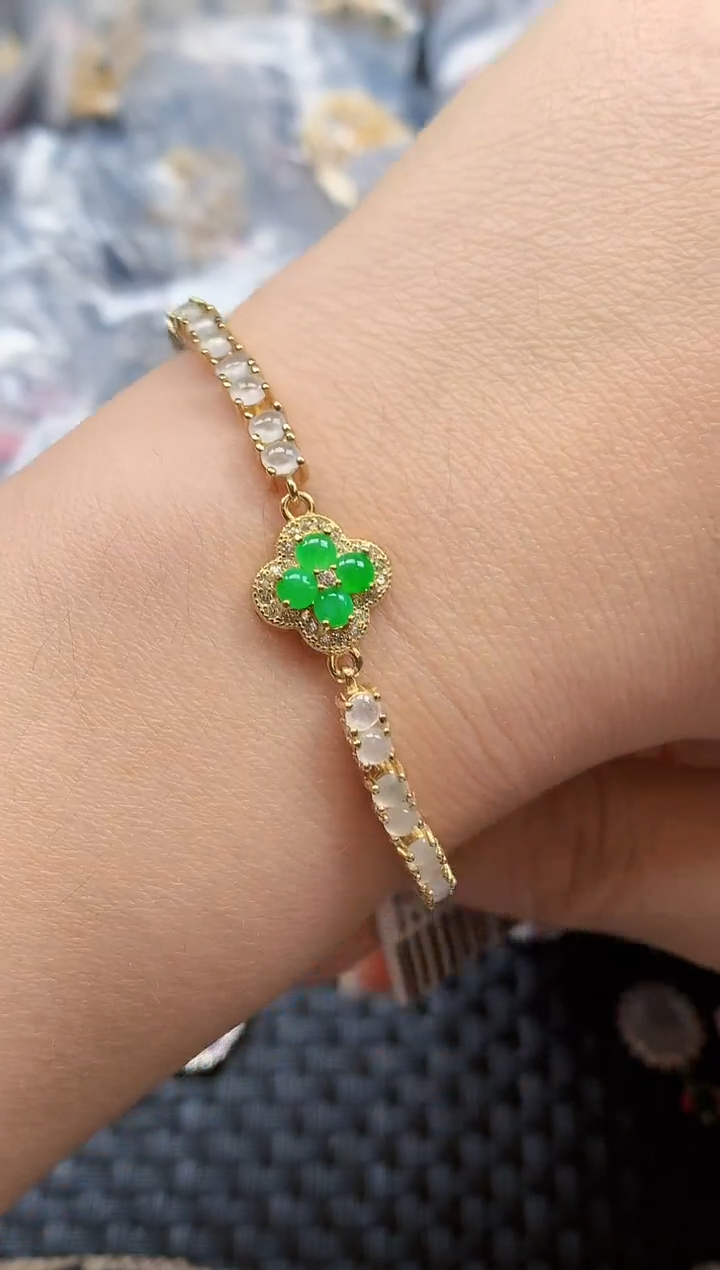 银S925镶嵌戒指翡翠天然A货缅甸翡翠