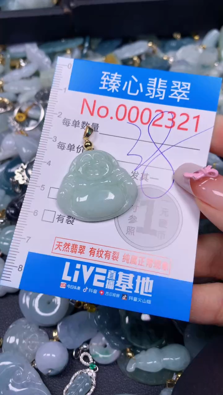 【闪购商品】翡翠颈饰未镶嵌含绳0002321