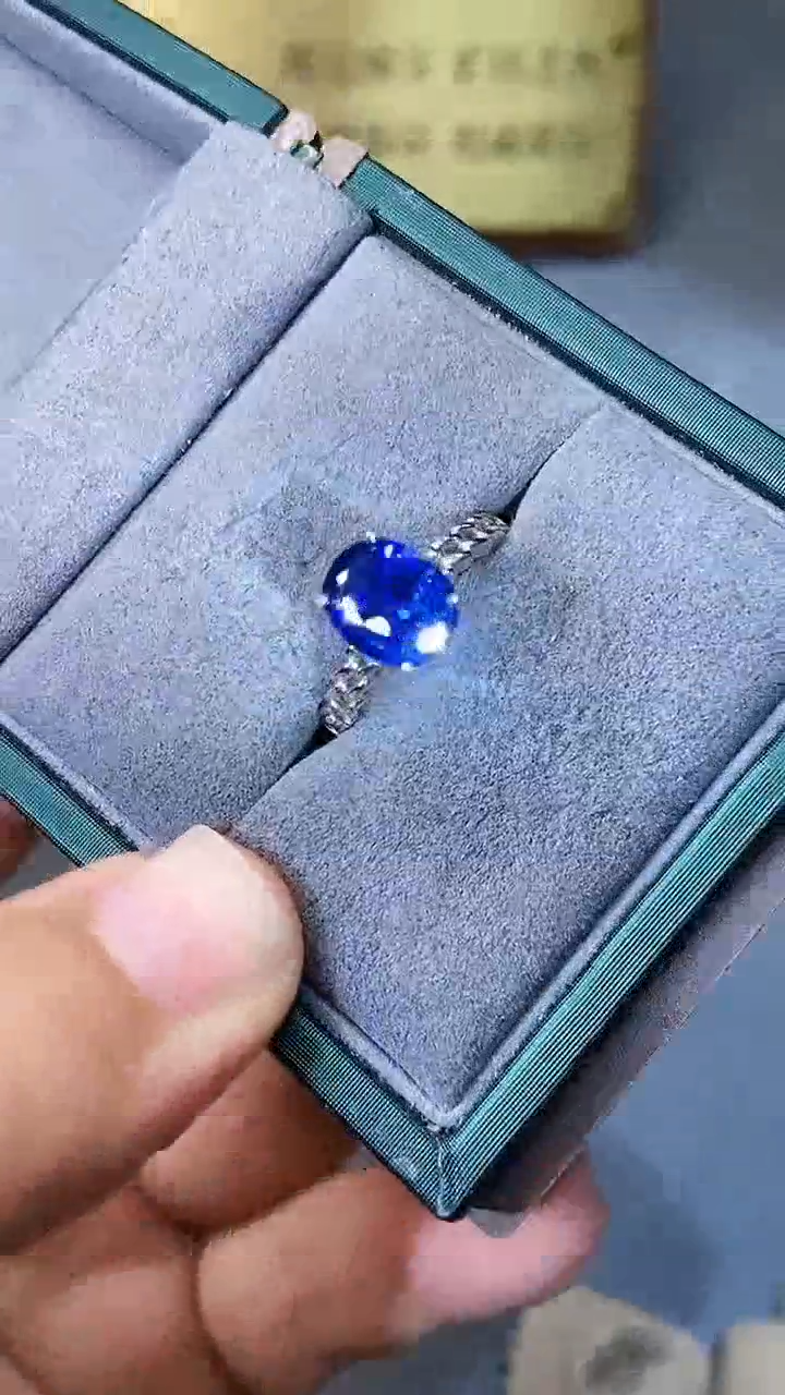 【闪购商品】蓝宝石戒指银S925镶嵌3544