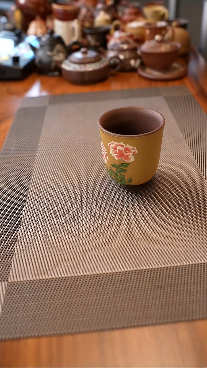 茶壶紫砂牡丹 主人杯  