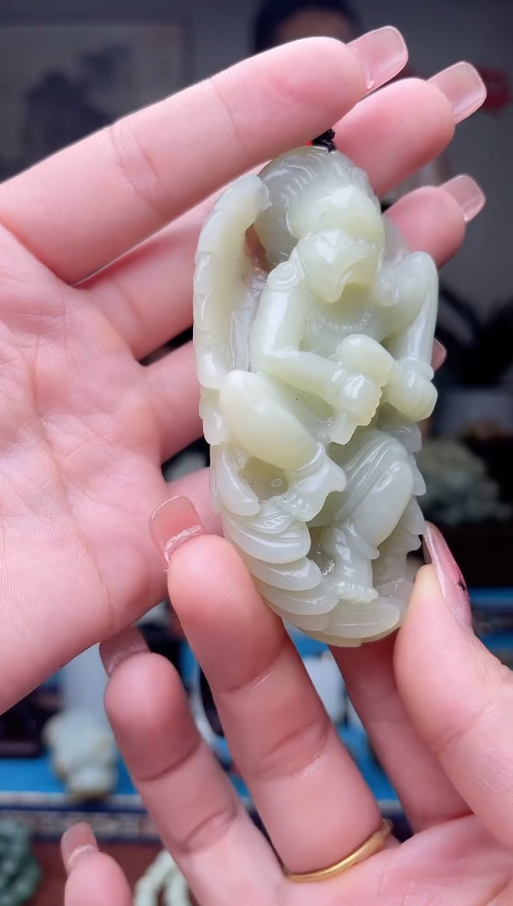 和田玉未镶嵌挂件1