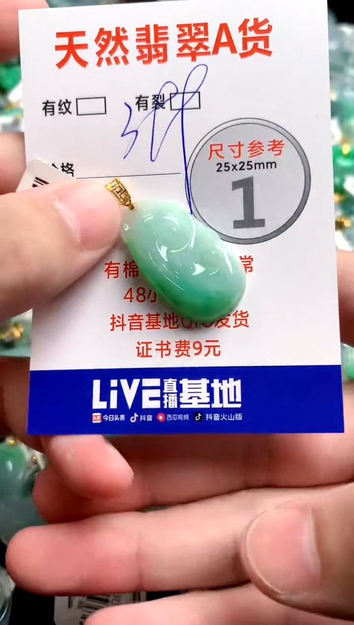 翡翠18K金镶嵌颈饰0061124347