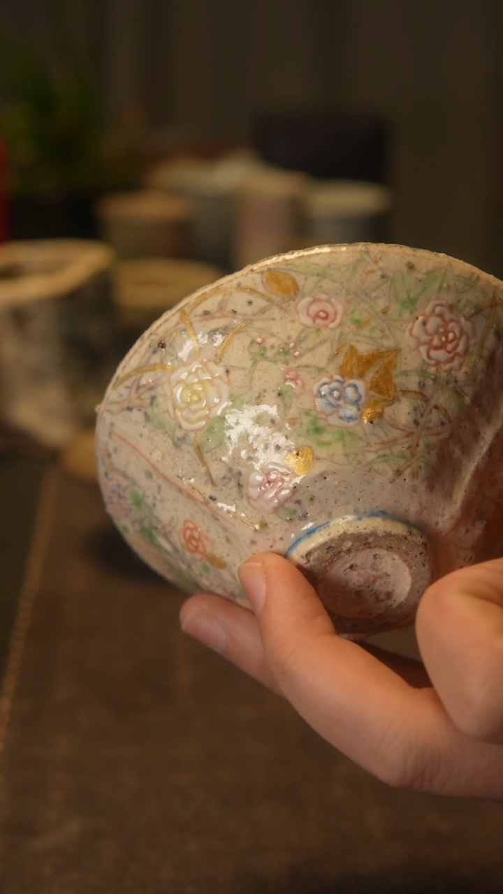 【闪购商品】毛了老师手绘繁华斗笠盏