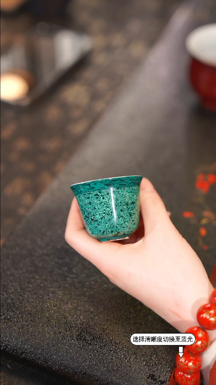【闪购商品】非遗漆器 瓷胎深海蓝杯