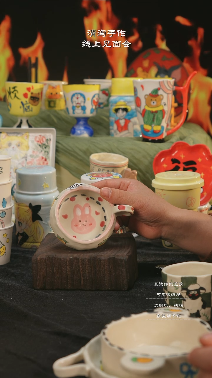 【闪购商品】摆件亲工手绘陶瓷-