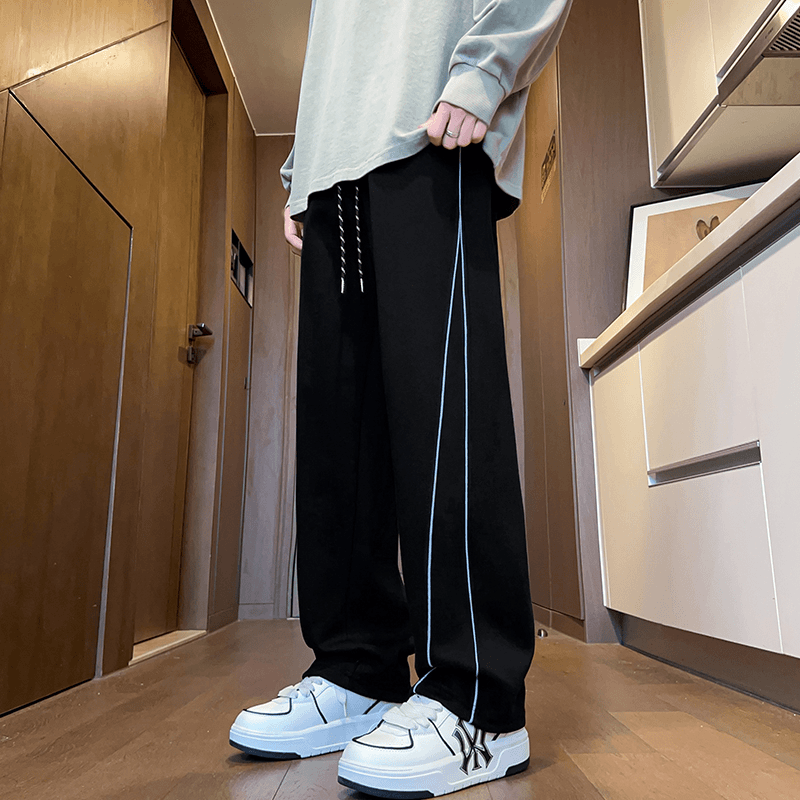 225秋季休闲裤男女直筒宽松百搭松紧腰卫裤潮流运动长裤