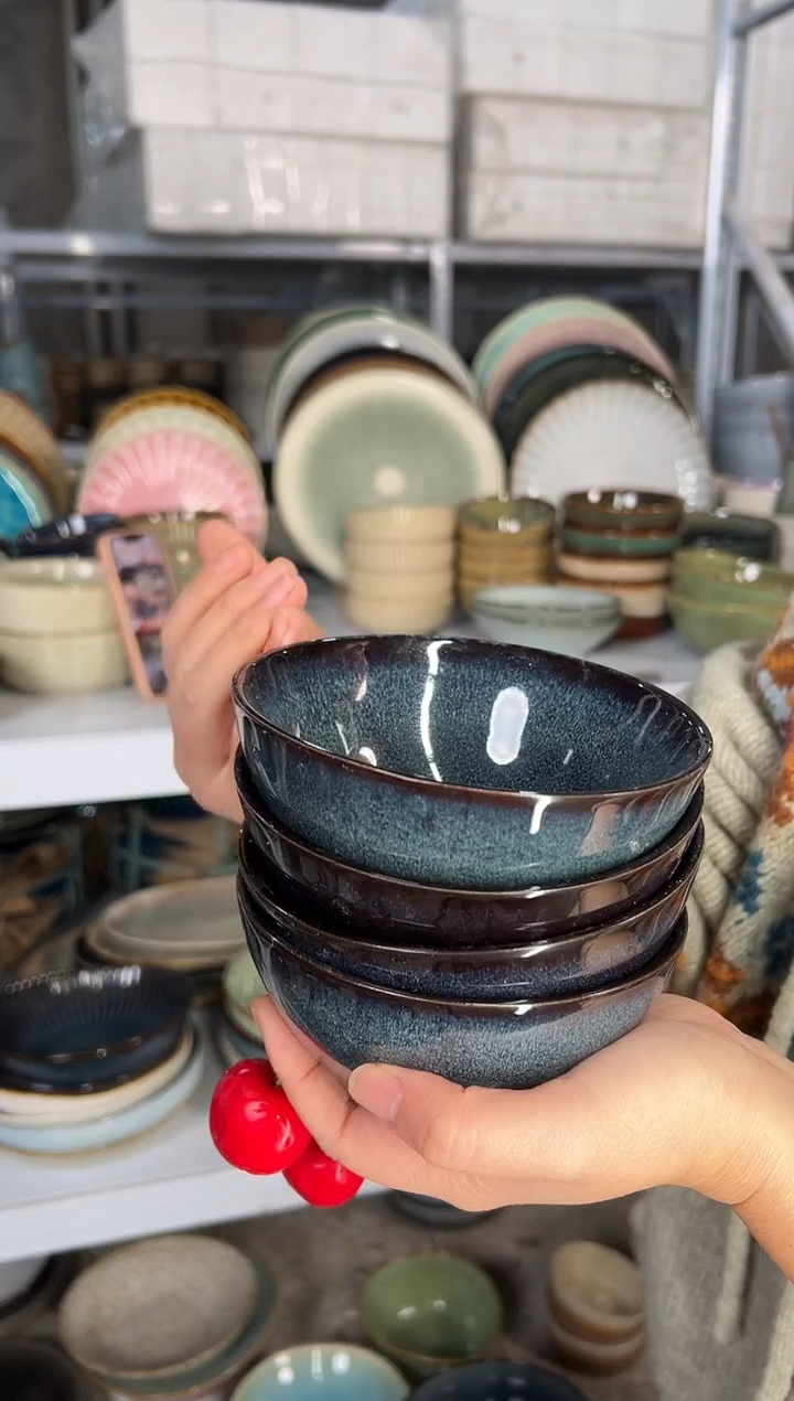 陶瓷外贸尾货瑕疵满20包邮X4米饭碗E1D