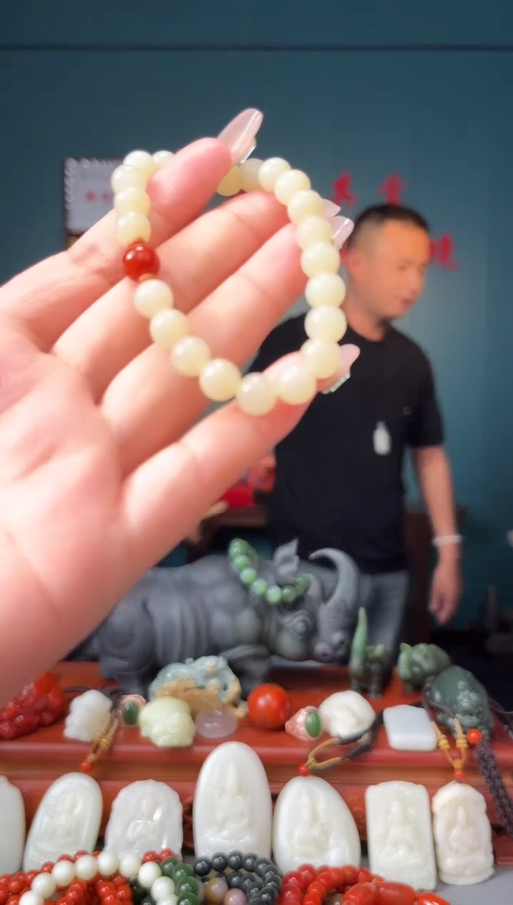 和田玉未镶嵌颈饰手串7+