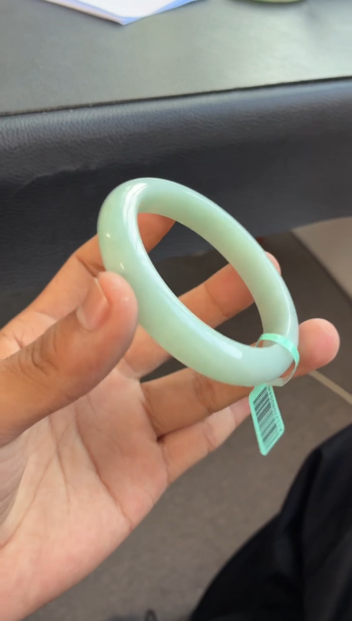 未镶嵌手镯翡翠蓝绿胶底 11号 56-57圈口