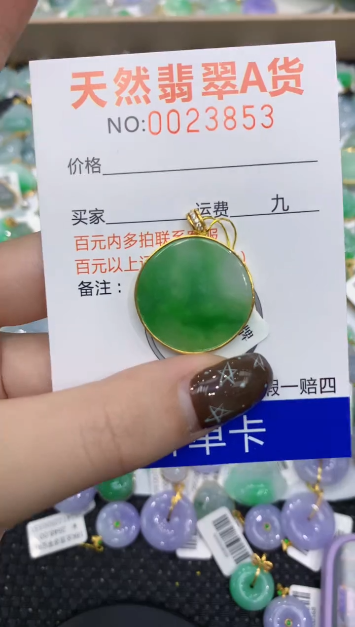 【闪购商品】翡翠颈饰18K金镶嵌1111111111